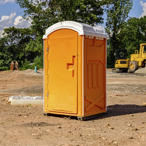 can i customize the exterior of the portable restrooms with my event logo or branding in Humeston